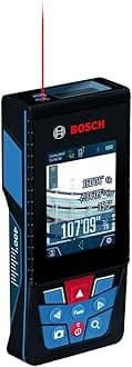 BOSCH GLM400C 400 Ft Blaze Outdoor Connected Laser Measure with Viewfinder, Includes 3 AA Batteries, Hand Strap, & Pouch