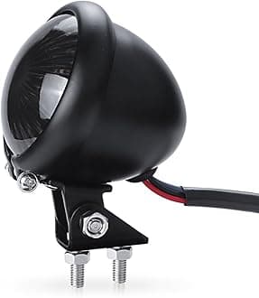 Motorcycle Tail Light LED Retro Red Brake Light Rear Brake Tail Light for ATV Cafe Racer Bobber Chopper cruiser Stop Light (Black Black)