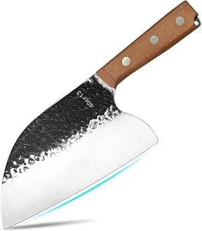 Chef Knife 8-inch,Meat Sushi Cutting Cleaver Knife High Carbon Steel Knife Hand Forged Japanese Butcher Kitchen knives for Home Restaurant (8'' Cleaver Knife)