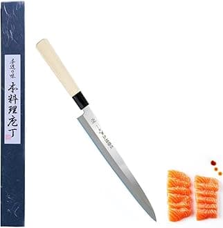 JapanBargain 1553, Japanese Yanagiba Sashimi Sushi Chef Knife High Carbon Stainless Steel 9-1/2 inch Blade Made in Japan, 240mm