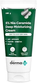 5% Nia-Ceramide Deep Moisturizing Cream | 5% Niacinamide & Ceramide | 72hrs.Hydration | Urea, Lipids & Oat Extracts | Moisturizer for Dry to Very Dry Skin-100g
