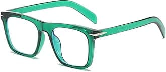NIDOVIX Trendy Square Blue Light Blocking Glasses for Men Women, Fashion Frame Non-prescription Computer Glasses (Green)