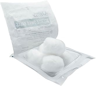 UAN Medical Cotton Balls - Sterile Cotton Balls for Medical Use, 100% Pure Cotton Balls, SOFE Swab Ball, Individually Packaged (40pack, 2 Box)