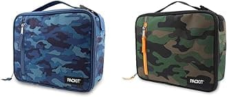 PackIt Freezable Classic Lunch Boxes, Blue Camo and Camo
