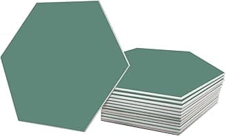 Avant Decor 30 Tiles | Stone Composite Hexagon Solid Color | Peel and Stick Kitchen Backsplash Stick On Wall Easy DIY Installation 6" x 6.9"