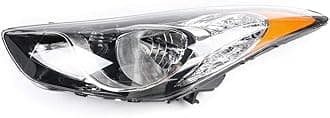 Headlight Set Assembly Fit for Hyundai Elantra 2011 2012 2013, Headlamp Replacement 92101-3Y000 HY2502161 Driver Side (Left)