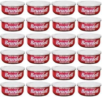 Beurdell French Salted Real Canned Butter 100% Natural Pasteurized Butter A real butter from France | Great For Hurricane Preparedness Emergency Survival Kit Great For Cooking, Baking Pack of 24