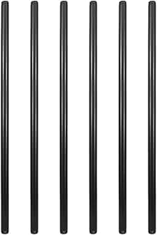 GeilSpace 6 Pack 1/2" × 36" Pre-Cut Black Metal Pipe, Industrial Steel Fits Standard Half Inch Black Threaded Pipes and Fittings - Vintage DIY Industrial Shelving (1/2" × 36")