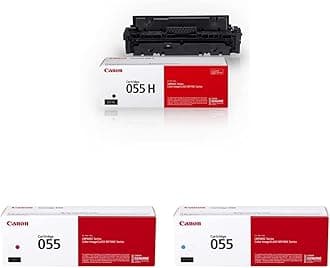 Canon Genuine Toner - 055 Black, 1 Pack & 055 Magenta & 055 Cyan Toner Cartridges