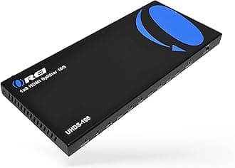 OREI 4K 1 in 8 Out HDMI Splitter 4:4:4 8-bit - HDMI 2.0, HDCP 2.2, 18 Gbps, 4K @ 60Hz HDMI Duplicator/Distributor UltaHD High Resolution (UHDS-108) (1x8)