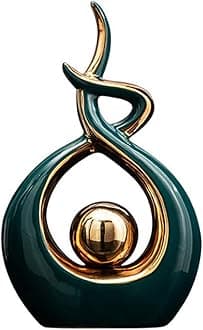 Norrclp Home Decor Modern Abstract Art Ceramic Statue Table Decorations for Dining Room Living Room Office Centerpiece