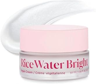 Rice Water Bright Vegan Cream - Instant Moisturization Quick-Absorbing Formula - Vegan, Brightening - Rice Water, Niacinamide, Hyaluronic Acid - Moisturizer Face Cream - Korean Skin Care