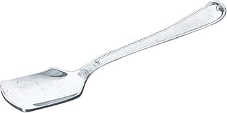 Crystal Stainless Steel Ice Cream Spoon Set, Set of 6, Silver - 1 Cm