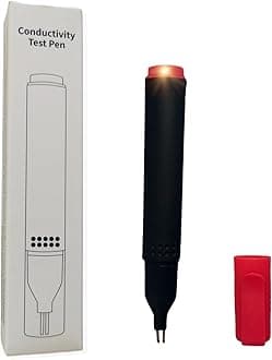 Conductivity Test Pen, Tester for Earthing, Continuity Tester for Grounding Mats, Sheets, Pads, Socks, Pillow Cases. Use to Test Effectiveness of Earth Connected Products.
