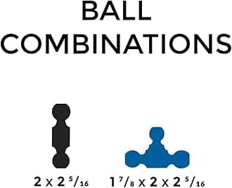B&W Trailer Hitches MultiPro Tow & Stow Adjustable Trailer Hitch Ball Mount Compatible with MultiPro Tailgate - Fits 2" Receiver, Tri-Ball (1-7/8" x 2" x 2-5/16"), 2.5" Drop, 10,000 GTW - TS10064BMP