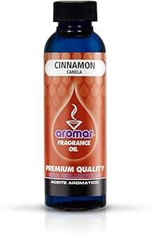 AROMAR Premium Fragrance Oil, Pack of 3 Cinnamon 2oz. Bottles. Long Lasting Aromatic Scent, Fresh and Revitalizing Aromatherapy for Living Room, Bedroom, and Kitchen