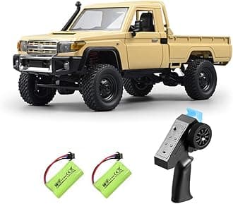 1/12 RC Truck LC 79 Pickup Trucks 2.4G Full Proportional Rock Crawler 4WD Electric Remote Control Car Off-Road Climbing Vehicle RTR 280 Motor LED Searchlight Hobby Grade Drift Car 2 Batteries
