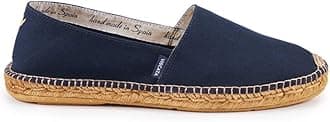 Viscata Sitges Espadrille Canvas Spain Handmade Men's Shoes with Breathable Organic Cotton Canvas 100% Natural Jute Midsole and Durable Rubber Sole for All Casual Occasions