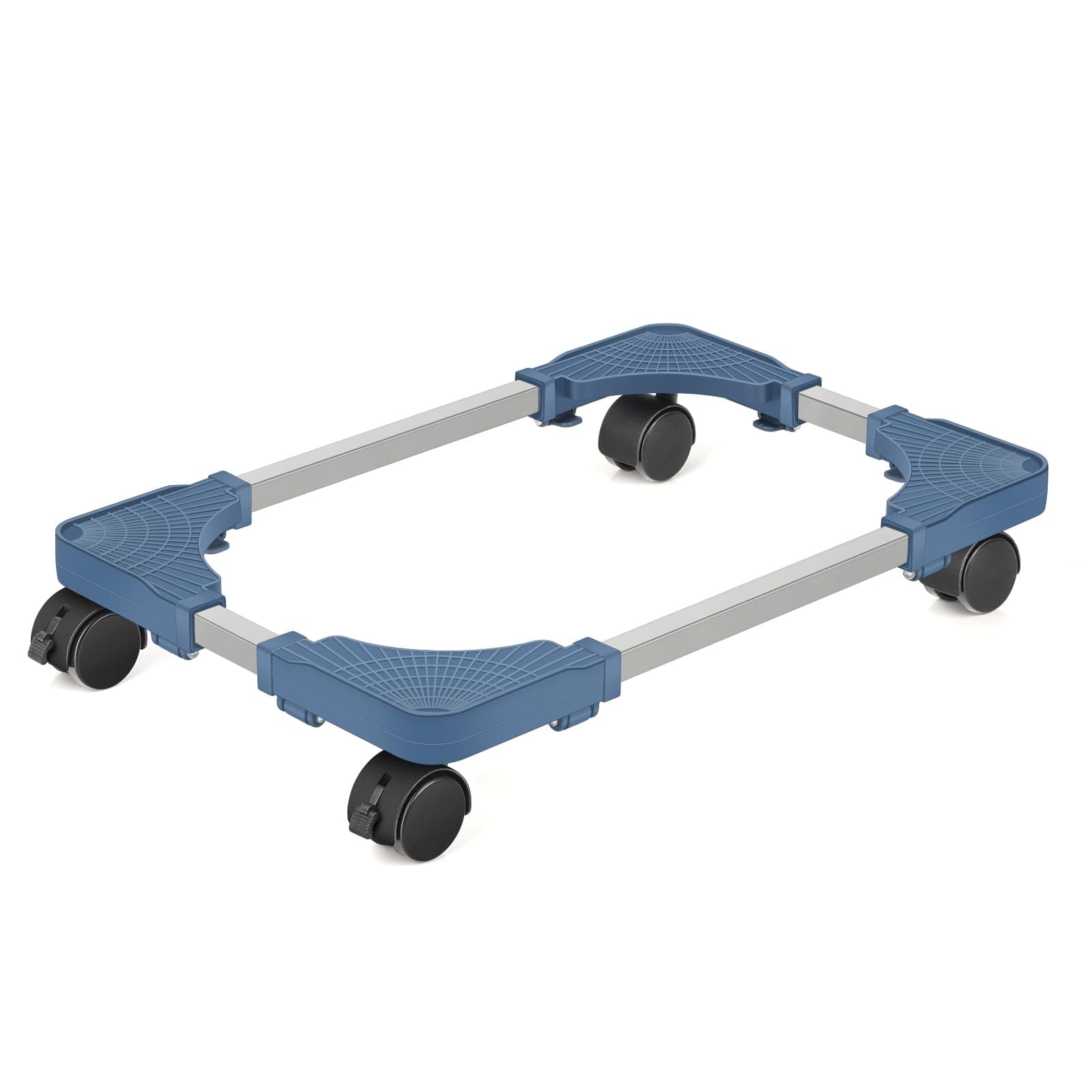 Liitrton Mobile CPU Stand, Adjustable Computer Tower Stand with 4 Locking Casters,Ventilated PC Stand for Floor with Multiple Colors, Fits Most PC Tower Under Desk Stand for Office Gamers (Blue)