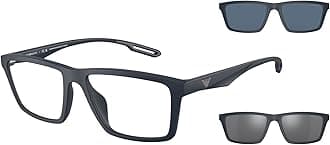 Emporio Armani Men's Ea4189u Universal Fit Sunglasses with Two Interchangeable Clip-ons Rectangular