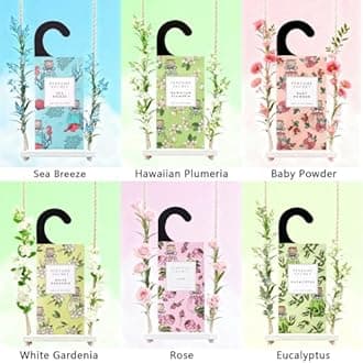 Rose Cottage 12Packs Lavender Closet Smell Fresheners Sachets Hanging Air Freshener Deodorizer Potpourri Bags for Drawers and Closets
