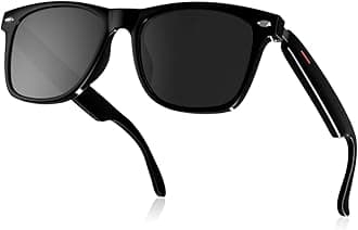 Smart Glasses for Men Women, 5.3 Bluetooth Audio Glasses with Speakers, UV400 Polarized Lenses, Open Ear Sound, Touch Voice Assistant，Bluetooth Sunglasses for Cycling Driving Traveling (E13)