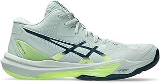 ASICS Men's Sky Elite FlyteFoam Mid Top 3 Volleyball Shoes, 13, Lichen Rock/Tranquil Teal