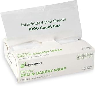 Restaurantware-RW Base 10.75 x 8 Inch Plastic Deli Sheets, 1000 Interfolded Butcher Plastic Wraps - Pre-Cut, Disposable, Clear Sandwich Wrap Sheets, Microwavable, Freezable