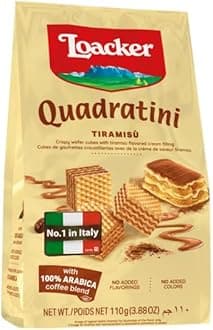 Quadratini Tiramisu Wheat Flour,Hazelnuts,Cocoa,110 Gram