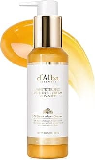 d’Alba Italian White Truffle White Truffle Return Oil Cream Cleanser, Vegan, Easy One Step Cleaser that Removes Sebum + Makeup Removal, Suitable for Sensitive Skin