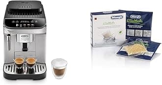 De'Longhi Magnifica Evo, Bean to Cup Coffee and Cappuccino Maker, ECAM292.33.SB, Silver & Softballs, 2 bags, balls prevent the formation of limestone water, universal coffee