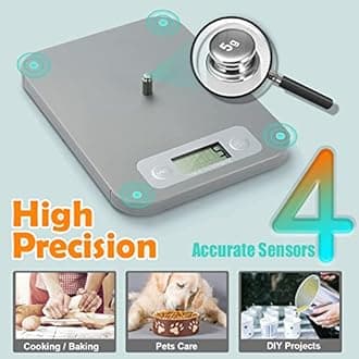 Smart Food Scale for Calorie Counting, Digital Food Scale with Nutritional Calculator, Bluetooth Food Weight Scale for Weight Loss, Diabetics, Macro, Diet, Baking 3g-5kg, 0.1oz