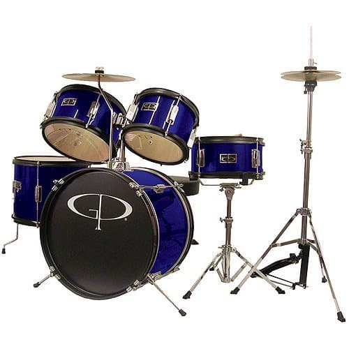 GP Percussion 5-Piece Junior Drum Set, Blue
