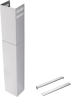 Kitchen Vent Hood Extension Stainless Steel Wall Mount Range Hood Chimney Pipe Duct Cover 210mm Width