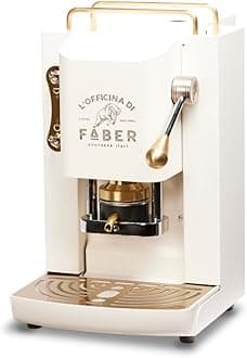 FABER COFFEE MACHINES PRO Total Deluxe Brass Finishing Pods Paper Ese 44mm (White)