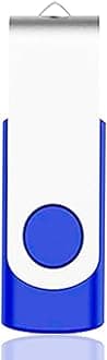 EASTBULL1GB USB Flash Drive 1PCS, USB 2.0 USB Stick Swivel Thumb Drive Bulk Gig Stick Metal Memory Stick (Blue)