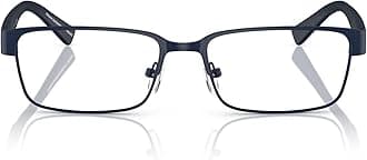 A|X ARMANI EXCHANGE Men's AX1017 Rectangular Prescription Eyewear Frames, Matte Blue/Demo Lens, 54 mm