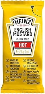Heinz English Mustard Individual Sachets - 50 x 5gm