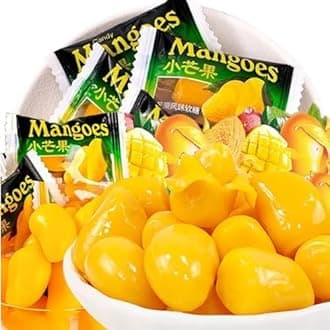 Mango Peelable Candy 100g/200g/400g/bag, Mango Soft Candy, Fruit Juice Fudge, Peeling Gummy Candy, Healthy Desserts, Wedding Candies, Sweets,peelable gummies，Instant Chinese Snacks (100g/bag)
