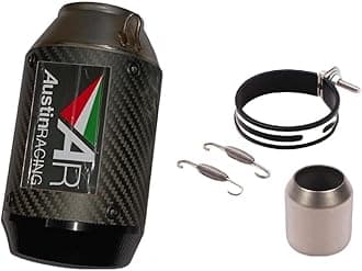 Universial Motorcycle 51mm /2'' Slip-On Round Real Carbon Fiber Exhaust Muffler 160mm