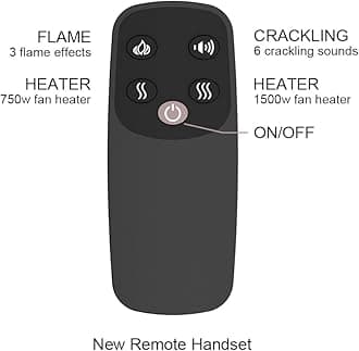 PuraFlame Western Electric Fireplace Insert with Fire Crackling Sound, Remote Control, 750/1500W, Black, 33 1/16 Inches Wide, 25 9/16 Inches High