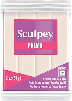 Sculpey Polyform PE022-5310 Polyform Premo Accents Polymer Clay, 2-Ounce, Translucent, White