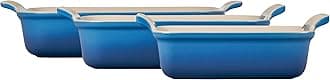 Le Creuset Stoneware Heritage Set 3 Rectangular Dishes, Marseille