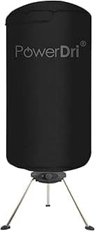 Electric Clothes Dryer 15kg Indoor Wet Laundry Warm Air Drying PowerDri (Black)