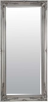 MirrorOutlet Large Full Length Leaner Classic Ornate Styled Silver Mirror 5ft7 x 2ft7 (170cm x 79cm), 170x79,LL016