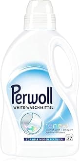 Perwoll Renew White (25 washes), Liquid Detergent For White Laundry, Fine Detergent Strengthens Fibers And Improves Color Intensity