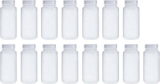 500ML 16OZ Nature Wide Mouth PP Plastic Reagent Bottles with Caps Pack of 15