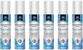 Freshening Spray | Baby Powder | 2 oz Size | Pack of 6 | pH Balanced, Dermatologist & Gynecologist Tested