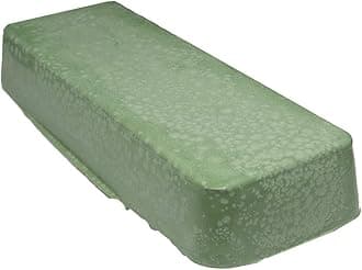 Benchmark Abrasives Emerald Green Buffing Compound for Metal Polishing Removing Scratches from Hard Metals, Stainless Steel, Chrome, Iron - 1 Pound Bar (Emerald Green)