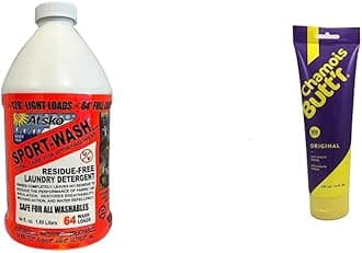 Sport Wash Laundry Detergent (64 fl oz) + Chamois Butt'r Original Anti-Chafe Cream (8 oz tube)